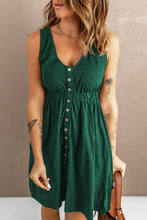 Load image into Gallery viewer, New Arrival -- Sleeveless Button Down Mini Dress