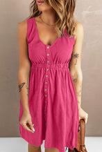 Load image into Gallery viewer, New Arrival -- Sleeveless Button Down Mini Dress