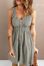 Load image into Gallery viewer, New Arrival -- Sleeveless Button Down Mini Dress