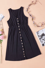 Load image into Gallery viewer, New Arrival -- Sleeveless Button Down Mini Dress