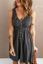 Load image into Gallery viewer, New Arrival -- Sleeveless Button Down Mini Dress