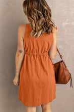 Load image into Gallery viewer, New Arrival -- Sleeveless Button Down Mini Dress