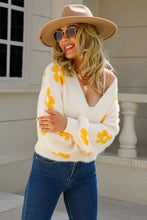 Load image into Gallery viewer, New Arrival - Floral Open Front Fuzzy Cardigan