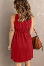 Load image into Gallery viewer, New Arrival -- Sleeveless Button Down Mini Dress