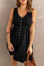 Load image into Gallery viewer, New Arrival -- Sleeveless Button Down Mini Dress