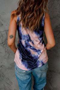 New Arrival -- Tie-Dye Crisscross Tank