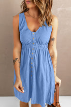 Load image into Gallery viewer, New Arrival -- Sleeveless Button Down Mini Dress