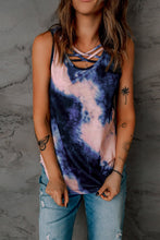 Load image into Gallery viewer, New Arrival -- Tie-Dye Crisscross Tank