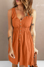 Load image into Gallery viewer, New Arrival -- Sleeveless Button Down Mini Dress