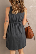 Load image into Gallery viewer, New Arrival -- Sleeveless Button Down Mini Dress