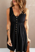 Load image into Gallery viewer, New Arrival -- Sleeveless Button Down Mini Dress