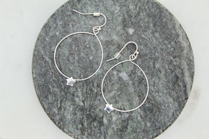 Silver star earrings