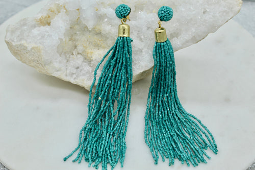 Turquoise beaded earrings