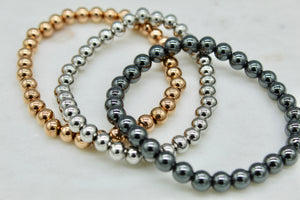 Round bead stretch bracelet