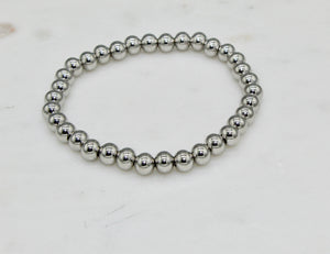 Round bead stretch bracelet