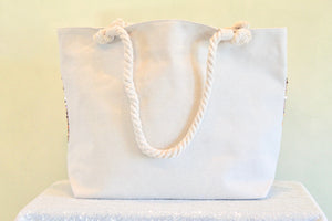 Heart/Love sequin beach bag