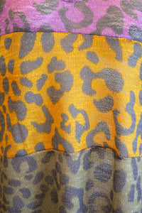 Multi colored leopard top