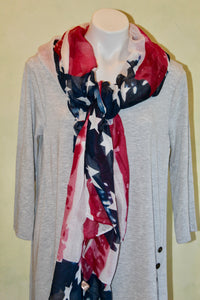 New Arrival --- Red, White & Blue Scarf