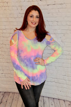 Load image into Gallery viewer, Tie dye X sleeve detail top