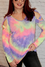 Load image into Gallery viewer, Tie dye X sleeve detail top