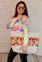 Load image into Gallery viewer, Heart/Love sequin beach bag