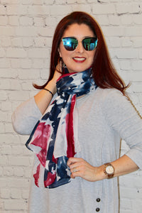 New Arrival --- Red, White & Blue Scarf