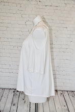 Load image into Gallery viewer, White Cold Shoulder with double strap detail