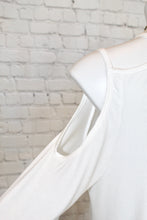 Load image into Gallery viewer, White Cold Shoulder with double strap detail