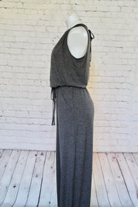 Sleeveless Jumpsuit with Pocket/Elastic Waistband