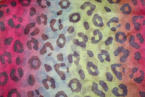 Multi-colored Leopard Print Scarf