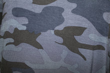 Load image into Gallery viewer, 3/4 Sleeve Blue Camo Top