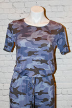 Load image into Gallery viewer, Short Sleeve Camouflage Jumpsuit with Elastic Waist