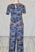 Load image into Gallery viewer, Short Sleeve Camouflage Jumpsuit with Elastic Waist