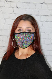 Sparkly Face Mask with Filter Pocket