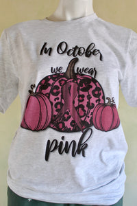 In October We Wear Pink Graphic T