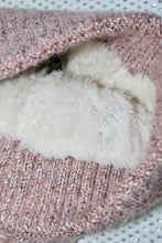 Load image into Gallery viewer, NEW ARRIVAL --- Fuzzy Lined Heather Knit Hat with Faux Fur Pom Pom