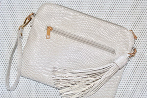 NEW ARRIVAL --- Clutch/Crossbody Handbag with Side Tassel