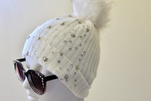 Load image into Gallery viewer, New Arrival --- Rhinestone Star Studded Hat with Removable Pom Pom