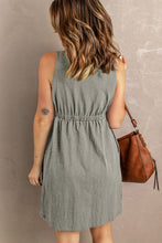 Load image into Gallery viewer, New Arrival -- Sleeveless Button Down Mini Dress