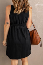 Load image into Gallery viewer, New Arrival -- Sleeveless Button Down Mini Dress