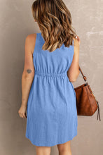 Load image into Gallery viewer, New Arrival -- Sleeveless Button Down Mini Dress