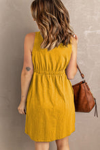 Load image into Gallery viewer, New Arrival -- Sleeveless Button Down Mini Dress