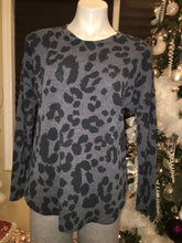 Load image into Gallery viewer, NEW ARRIVAL --- Long Sleeve Animal Print Top w/side slit detail