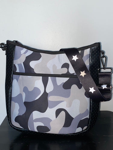 New Arrival - Grey Camo Neoprene Crossbody Bag