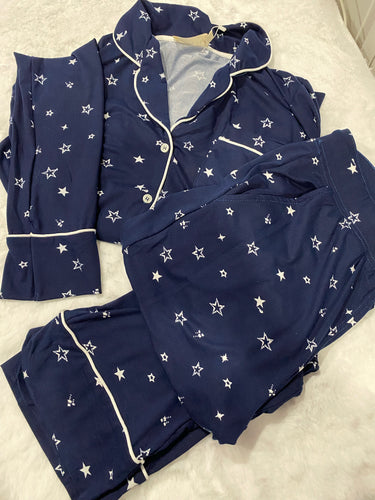 New Arrival --- Navy White Star Pajama Set