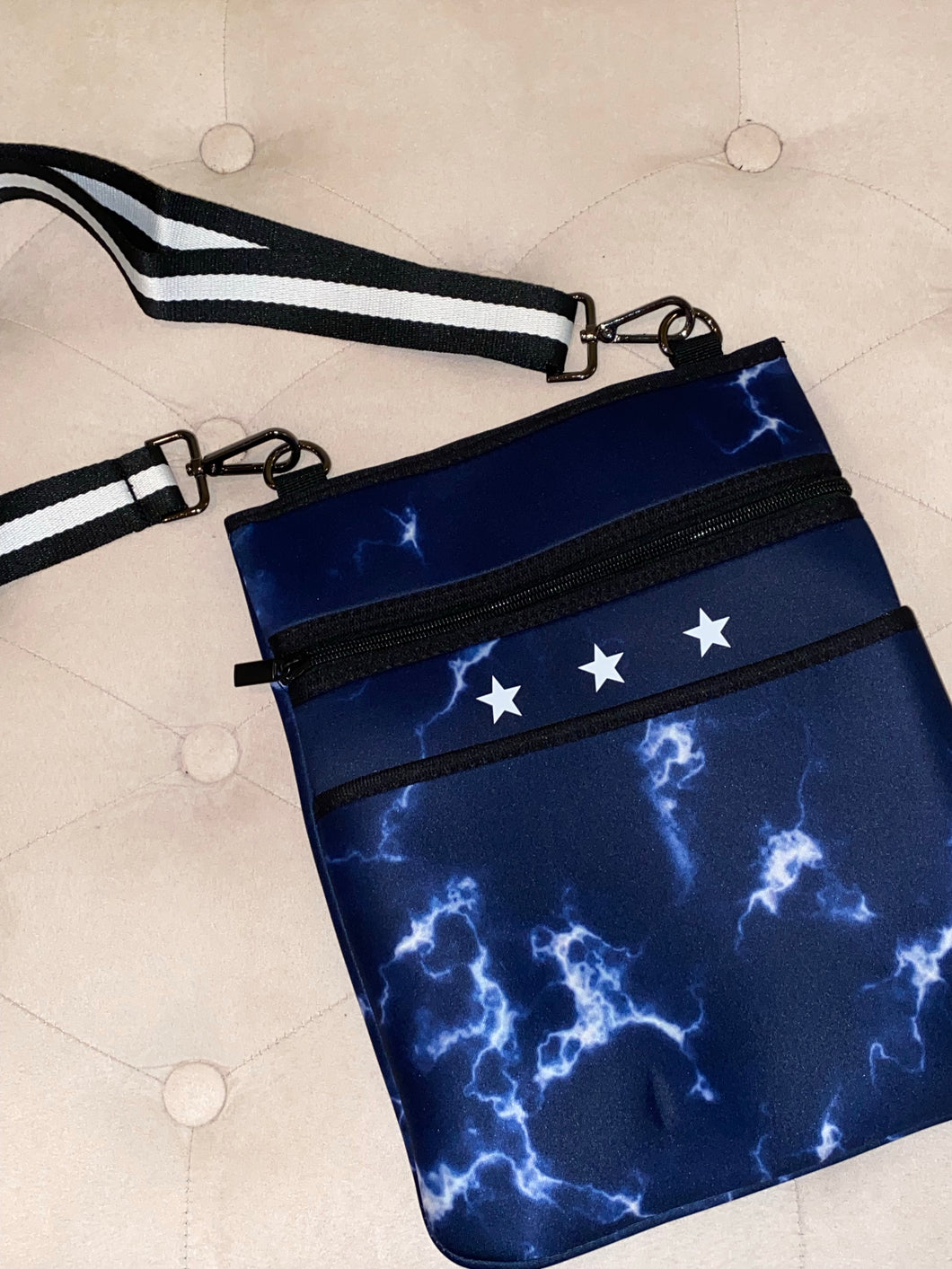 NEW ARRIVAL - Neoprene Tie Dye Crossbody with Stars