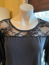 Load image into Gallery viewer, Ruffled Short Sleeve Top with Black Lace