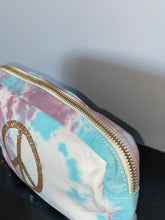 Load image into Gallery viewer, Glitter Peace Sign Cosmetic Bag